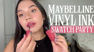 NEW RELEASE MAYBELLINE VINYL INK 💄 SWATCH PARTY  PH [upl. by Henry]