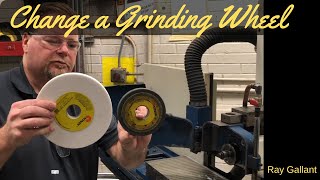 how to change a grinding wheel [upl. by Ahsaenat399]