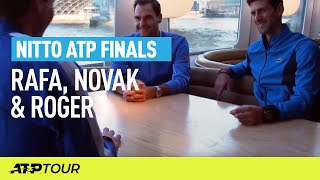 Round Table With Nadal Djokovic amp Federer  Nitto ATP Finals  ATP [upl. by Retsevel]