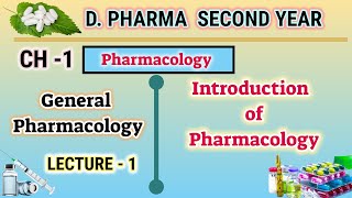 General PharmacologyIntroduction of PharmacologyL1CH1PharmacologyDPharm second Year [upl. by Eirrod]