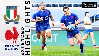 Italy v France  EXTENDED Highlights  Dupont Stars in BonusPoint Win  Guinness Six Nations 2021 [upl. by Emiatej70]