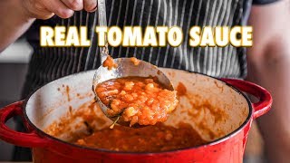 Proper Tomato Sauce Using Fresh Tomatoes 3 ingredients [upl. by Nagiem732]