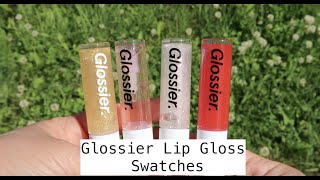 Glossier Lip Gloss Swatches Try on all shades [upl. by Maite]