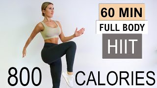 Burn 800 CALORIES With This 60 Minute Full Body HIIT Workout  60 Different Exercises  No Equipment [upl. by Namar]