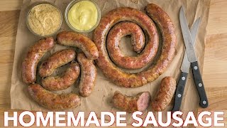 Dinner How To Make Homemade Sausage Kielbasa  Natashas Kitchen [upl. by Greenstein]