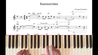 Summertime George Gershwin Tutorial amp Analysis  The Jazz Pursuit [upl. by Yenohtna]