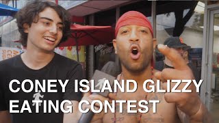 Coney Island Glizzy Eating Contest  Sidetalk [upl. by Horatio520]