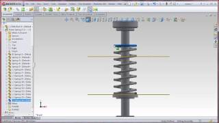 SolidWorks  How to add springs in assembly [upl. by Peter490]