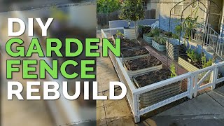 DIY Garden Fence Build  MultiPurpose Fence Design Before amp After [upl. by Haeckel96]