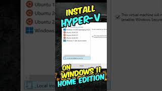 How To Install HyperV on Windows 11 Home [upl. by Bartram]