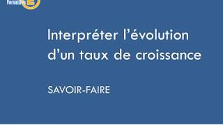 Interpréter lévolution dun taux de croissance [upl. by Dyann]