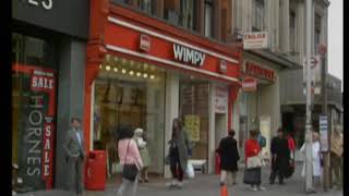 Wimpy Restaurant  1980s Oxford Street  London  Fast Food  Thames TV  1980s [upl. by Annitsirhc]