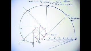 how to draw involute of a circle  Engineering Drawing  All In One [upl. by Donn]