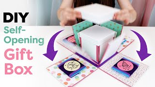 DIY SelfOpening Gift Box  DIY Gift Box Ideas [upl. by Ahsenroc]