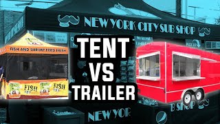 Food Vendor Tent vs Concessions Trailer which is Better [upl. by Filomena]