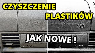 JAK WYCZYŚCIĆ PLASTIKI W SAMOCHODZIE  Jeden środek wiele możliwości [upl. by Dehlia747]