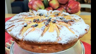 TORTA DI MELE RICETTA ANTICA senza montare e senza burro SOFFICE TORTA DI MELE ALTA E FACILE [upl. by Marra]