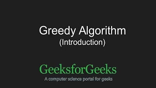 Introduction to Greedy Algorithms  GeeksforGeeks [upl. by Enerual]