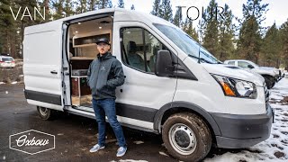 VAN TOUR  Professionally Converted Ford Transit 250 Ready for Adventure [upl. by Yatnuahc]