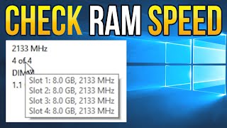 How to see Memory Speed in Windows 10 RAM MHz [upl. by Suivatnom]