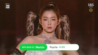 2019 가요 대전 RED VELVET Psycho  2019 SBS Music Awards [upl. by Dinin]