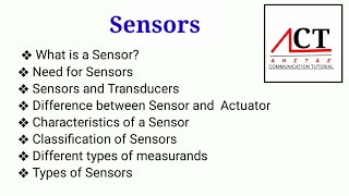 Sensors  What Is Sensor [upl. by Nasaj]