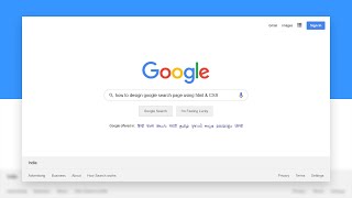 How To Design Google Search Page Website Using HTML amp CSS From Scratch  Web Design Tutorials [upl. by Moorefield700]