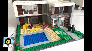 HOW TO BUILD A LEGO MODERN HOUSE  LEGO TUTORIAL [upl. by Nlocnil]