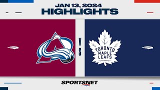 NHL Highlights  Avalanche vs Maple Leafs  January 13 2024 [upl. by Gee]