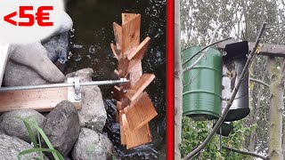 Windbetriebendes Wasserrad für Teich  DIY [upl. by Pedaiah]