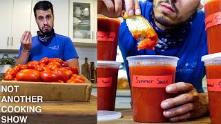 how to make PASTA SAUCE from scratch fresh tomato passata [upl. by Nosral119]