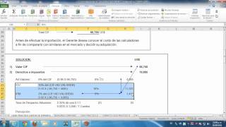 CÁLCULO DE COSTO DE IMPORTACIÓNwmv [upl. by Neelahs]