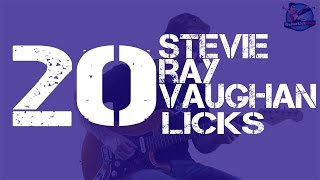 20 Easy Stevie Ray Vaughan Licks  Guitar Lesson with Tablature [upl. by Ailema]