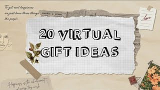 20 Online gift ideas  Virtual surprise  Digital gifts  Long distance gifts [upl. by Weld]