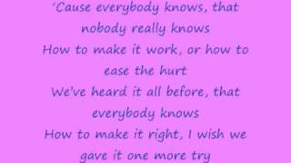 John Legend  Everybody Knows with lyrics [upl. by Idyh]