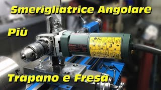 Smerigliatrice Angolare  Trapano Fresa su Tornio 065 [upl. by Anidualc]