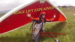 Hang gliding instruction amp in flight commentary  RIDGE LIFT Also strong wind takeoffs [upl. by Umeh]