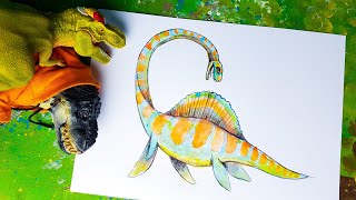 PTEROCIRAPTOR 🦖 Un nuovo dinosauro ibrido Tutorial Disegno [upl. by Anewor]