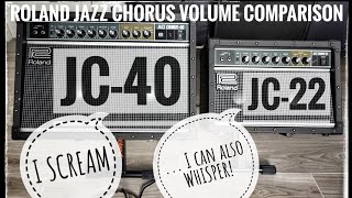 Jazz Chorus Pills Roland JC22 and JC40 Volume Comparison [upl. by Lia920]