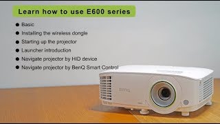 How to Initial Setup  BenQ Wireless Smart Projector E600 Series [upl. by Kendre]