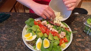 How To Make Cobb Salad  Keto Chicken Bacon Cobb Salad Recipe  Cobb Salad Ingredients Acronym [upl. by Wrand52]