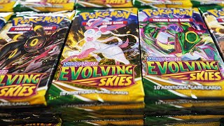 Opening 1000 Pokemon Evolving Skies Booster Packs [upl. by Zile]