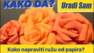 Kako Napraviti Ruzu Od Papira  URADI SAM [upl. by Jorge]