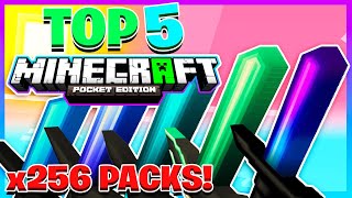 TOP 5 MCPE PVP TEXTURE PACKS 256x Packs Minecraft Bedrock [upl. by Cardwell]