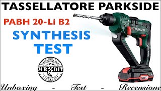 Trapano battente ricaricabile Parkside Lidl PABH 20Li B2 Tassellatore [upl. by Yenor]