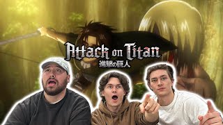 DAMN  Attack on Titan 1x22 REACTION [upl. by Macnamara]