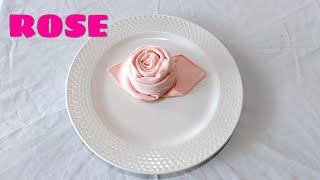 ROSE NAPKIN FOLDING [upl. by Rolf19]