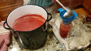 SIMPLE TOMATO SAUCE CANNING AND STORING [upl. by Kamin]