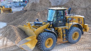 Cat 972M Wheel Loader Loading Trucks [upl. by Nedyaj]