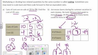 6th Grade 14 Ratio Tables [upl. by Parlin]